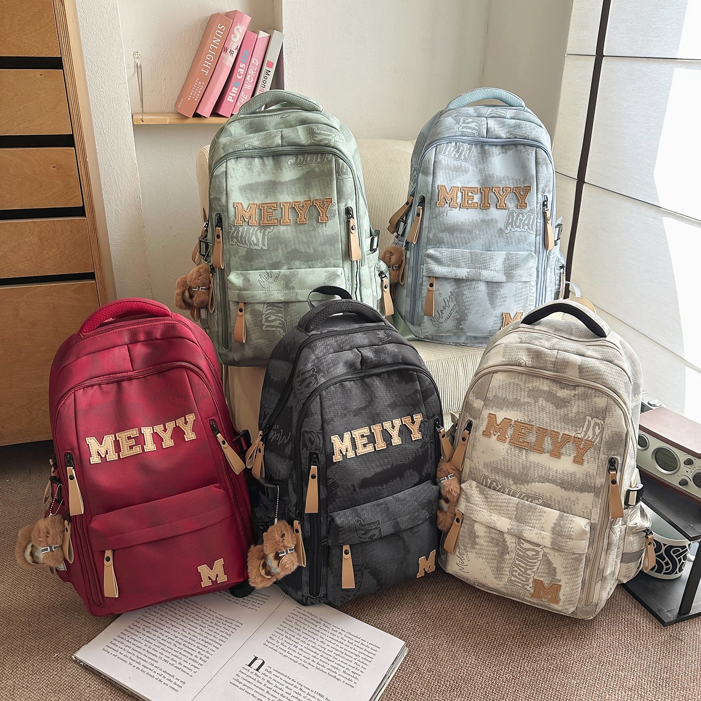 Graceful Fashion Letter Printing Street Fashionable Backpacks