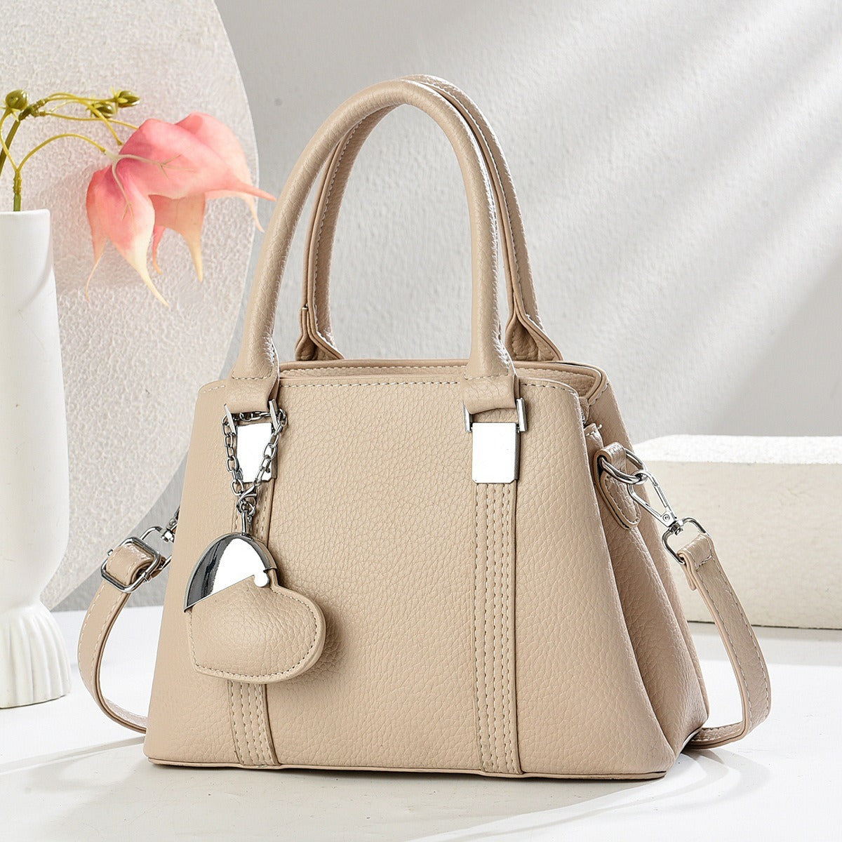 Classic Casual Simple Solid Color Mother Women's Shoulder Bag