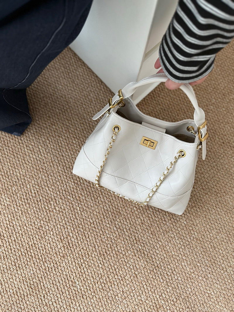 Classic Style Rhombus Chain Female Commuter Carrying Bags