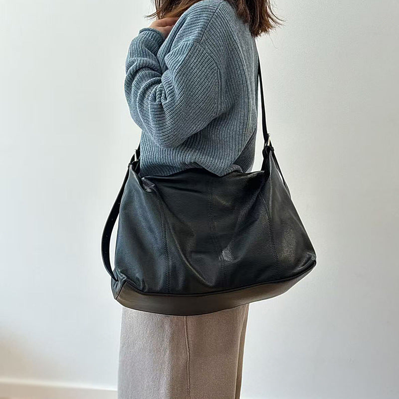 Women's Capacity Genuine Leather Spring High-grade Design First Layer Women's Shoulder Bag