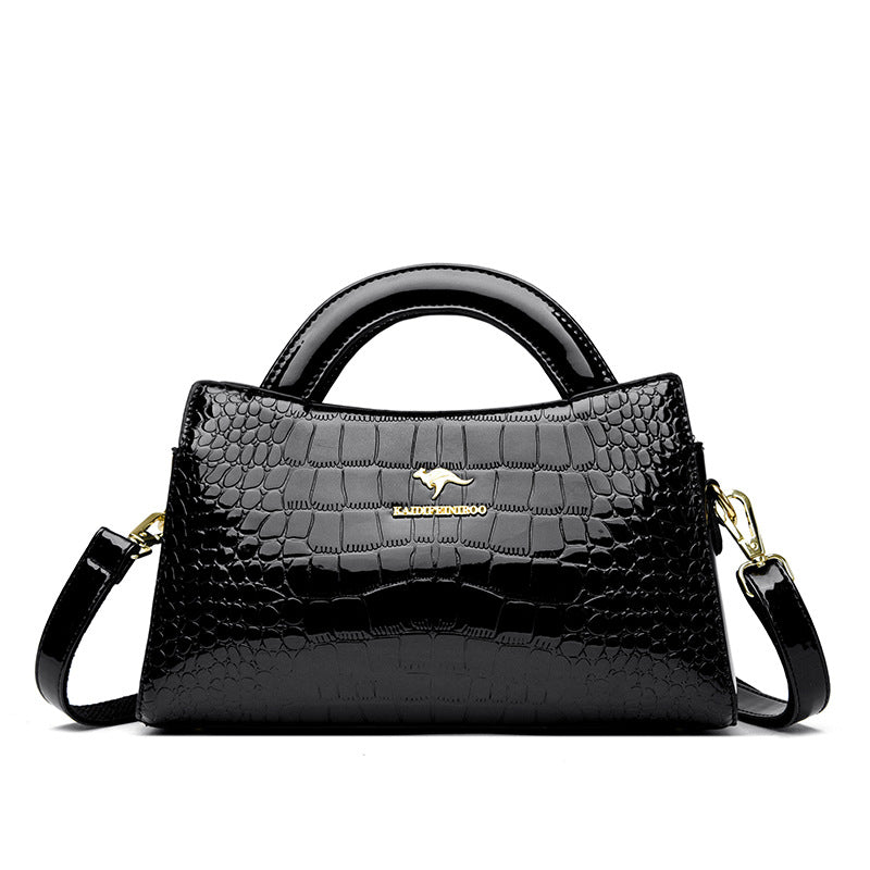 Women's Patent Leather For Mom Alligator Print Women's Handbag