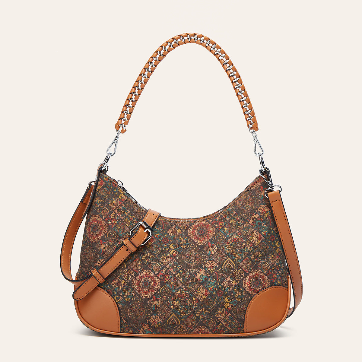 Ethnic Print Fashion High Sense Baguette Underarm Bag