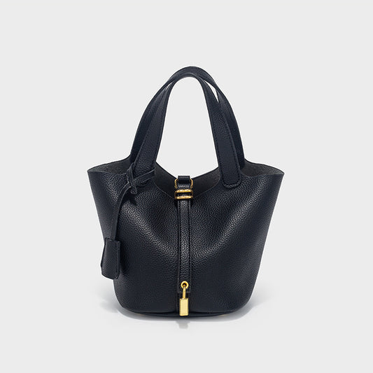 Vegetable Basket Litchi Pattern Light Luxury Minority Bucket Bag