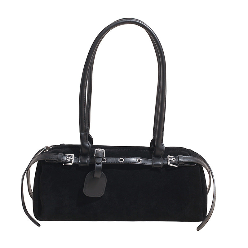 Women's High-grade Trendy Underarm Baguette Suede Motorcycle Bags