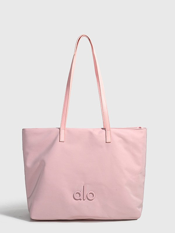 Large Capacity Totes Polyester Canvas Unisex Simple Women's Shoulder Bag