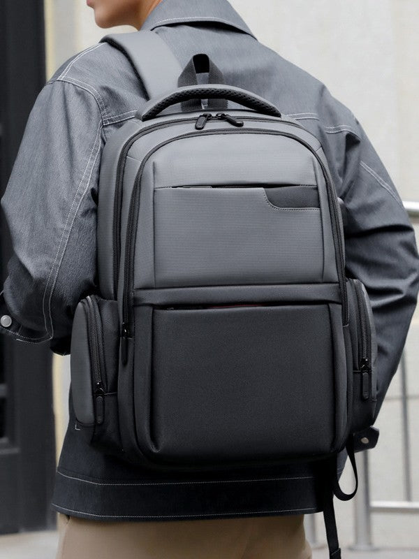 Men's Large Capacity Business Simple Western Style Multifunctional Backpacks