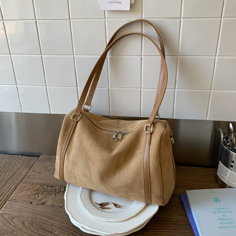 Women's Advanced Texture Wild Suede Large Capacity Retro Women's Messenger Bag