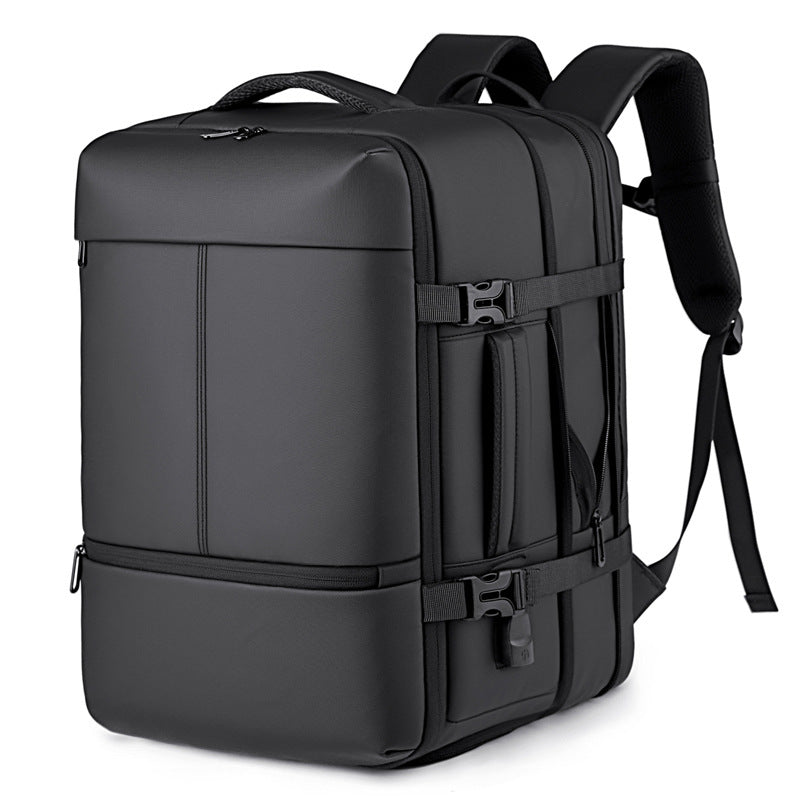 Men's Large Capacity Commuter Practical Scalable Printed Backpacks