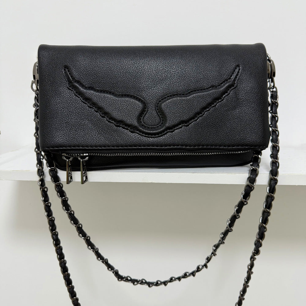 Women's Fashion Black Vintage Luxury Design Women's Messenger Bag