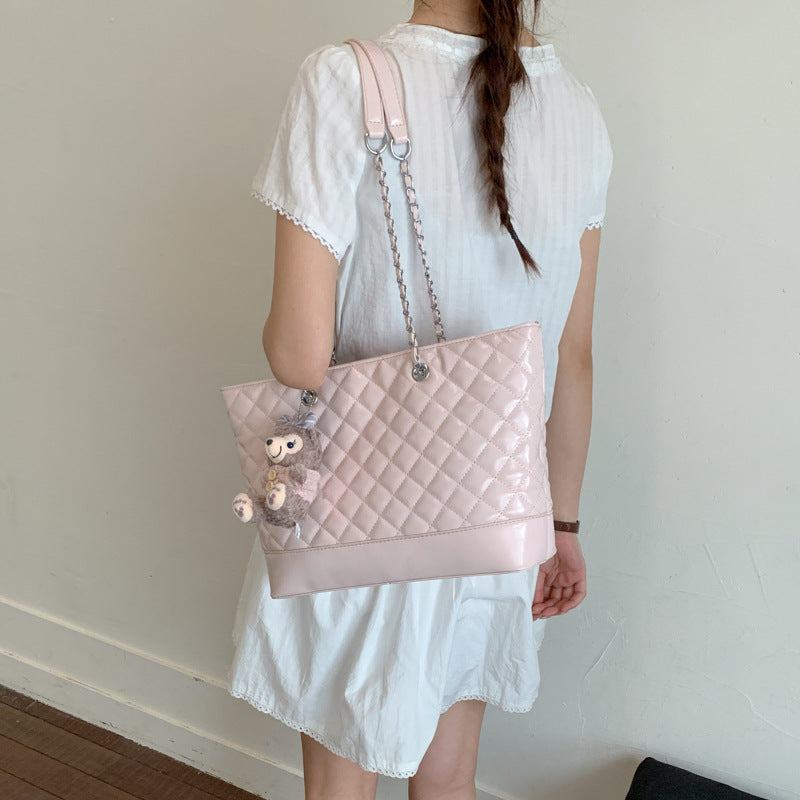 Women's Diamond Pattern Chain Retro Fashion Class Shoulder Bags