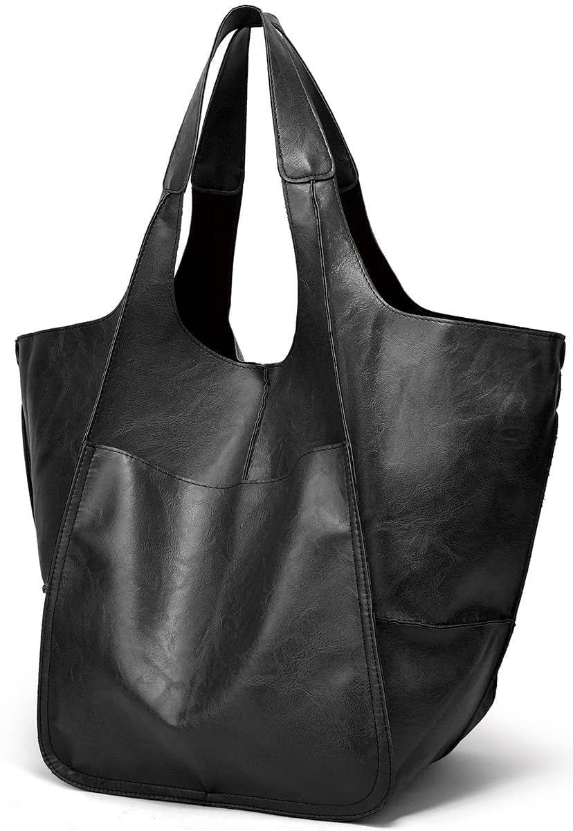 Women's Retro Simple Big Soft Leather Large Capacity Bags