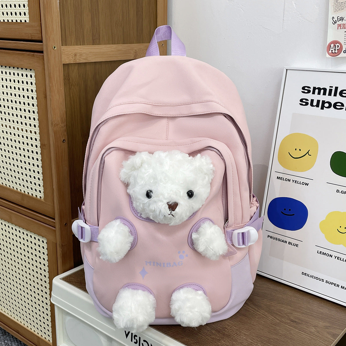 Children's Cute Spring Outing Primary Little Bear Doll Fashion Women's Backpack