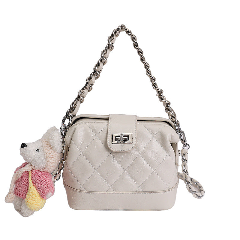 Spring High-grade Retro Minority Portable Korean Fashion Rhombus Women's Shoulder Bag