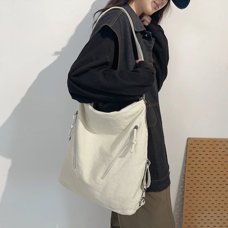 Durable Women's Canvas Large Capacity Commuter Tote Bag