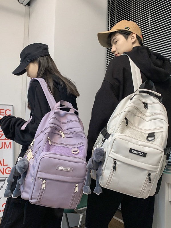 Men's Korean Style Fashion High College Large Leisure Backpack