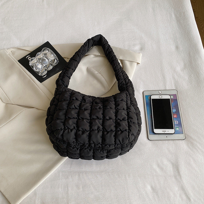 Large Capacity Pleated Puff Lightweight Quilted Bags