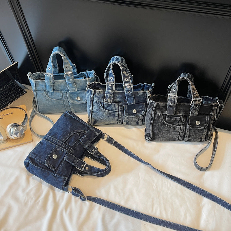 Stylish Women's Washed Denim Fashion Advanced Women's Shoulder Bag