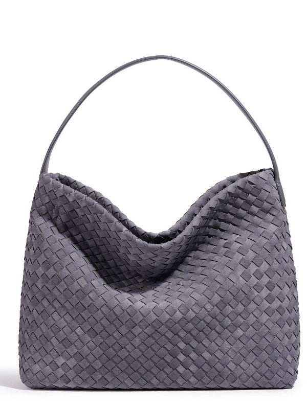 Women's Woven Large Capacity Underarm Retro Matte Bags