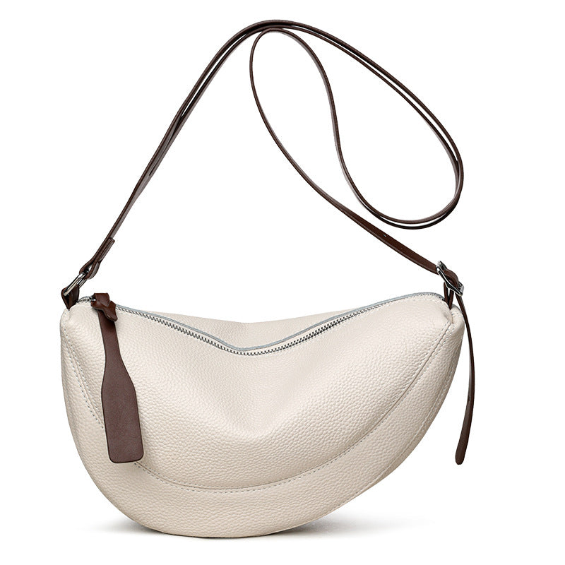 Women's First Layer Cowhide Commuter High-grade Soft Leather Horn Women's Shoulder Bag