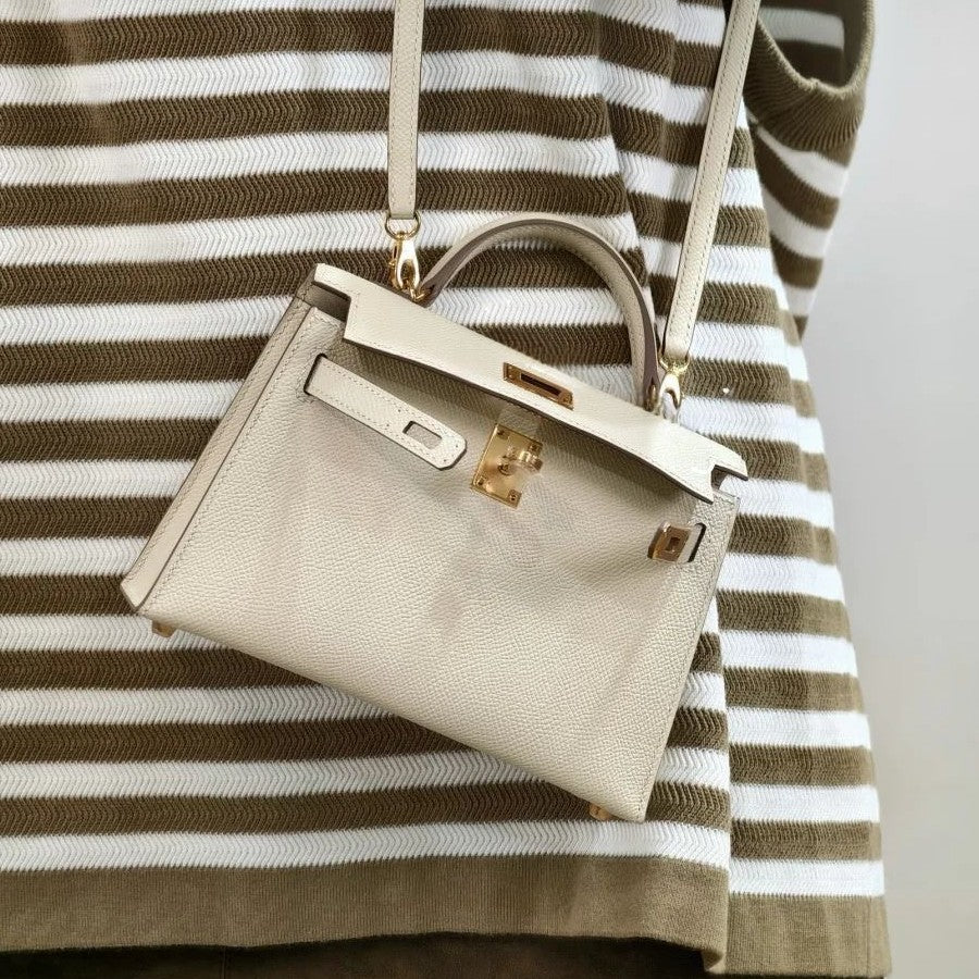 Women's Second Generation Kelly Hand Palm Print Cowhide Commuter Bags
