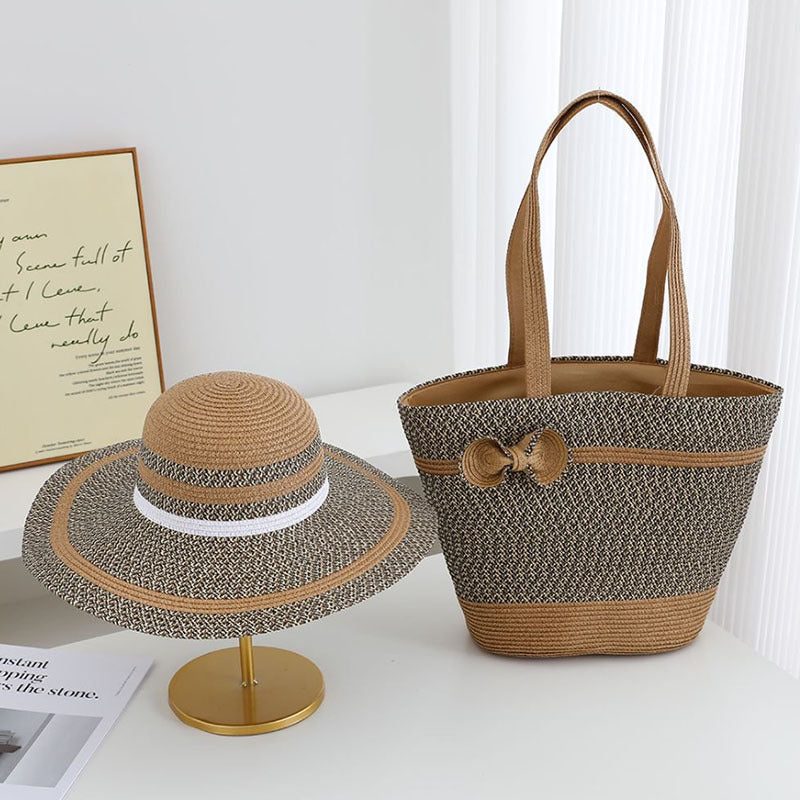 Women's Straw Holiday Beach Versatile Woven Commuter Shoulder Bags
