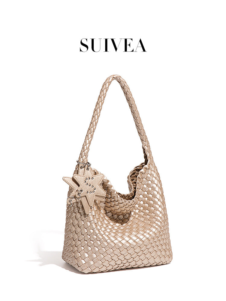 Fashion Gun Woven Trendy Vegetable Basket Mother Bags