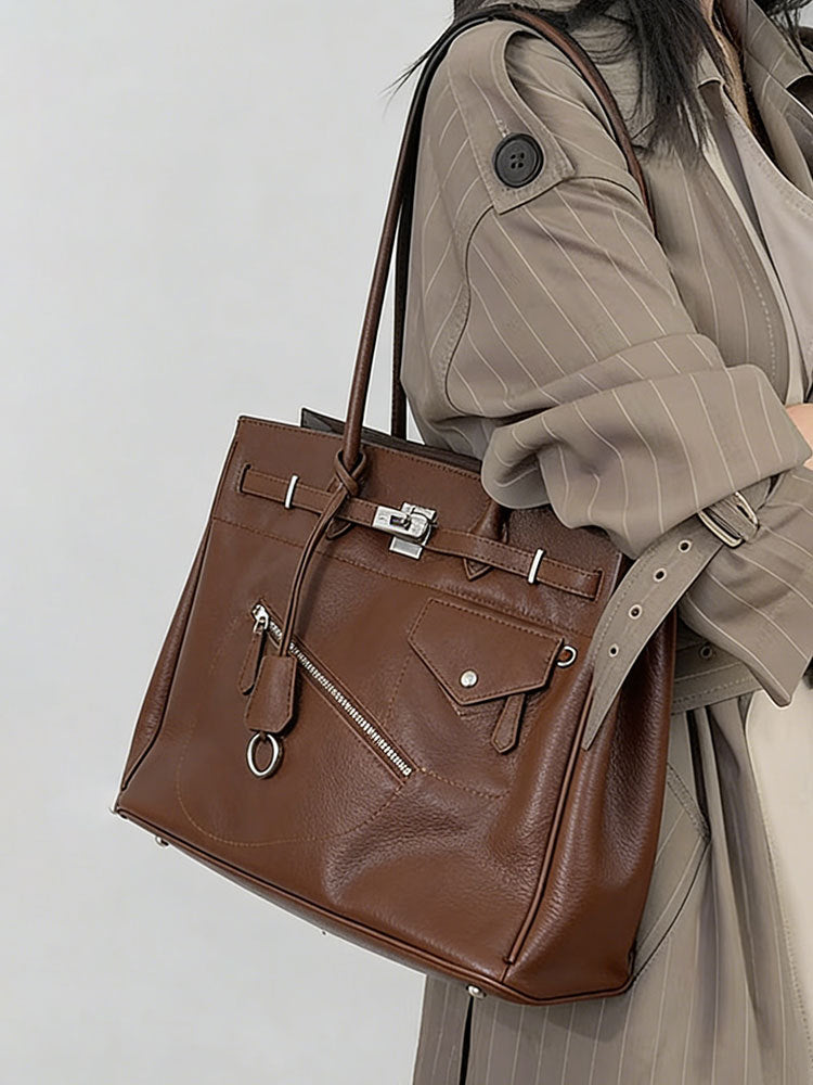 Women's Large Capacity Commuter Fashion Loose Simple Tote Bags