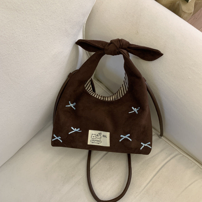 Women's Minority Fashion Carrying Suede Bow Bags