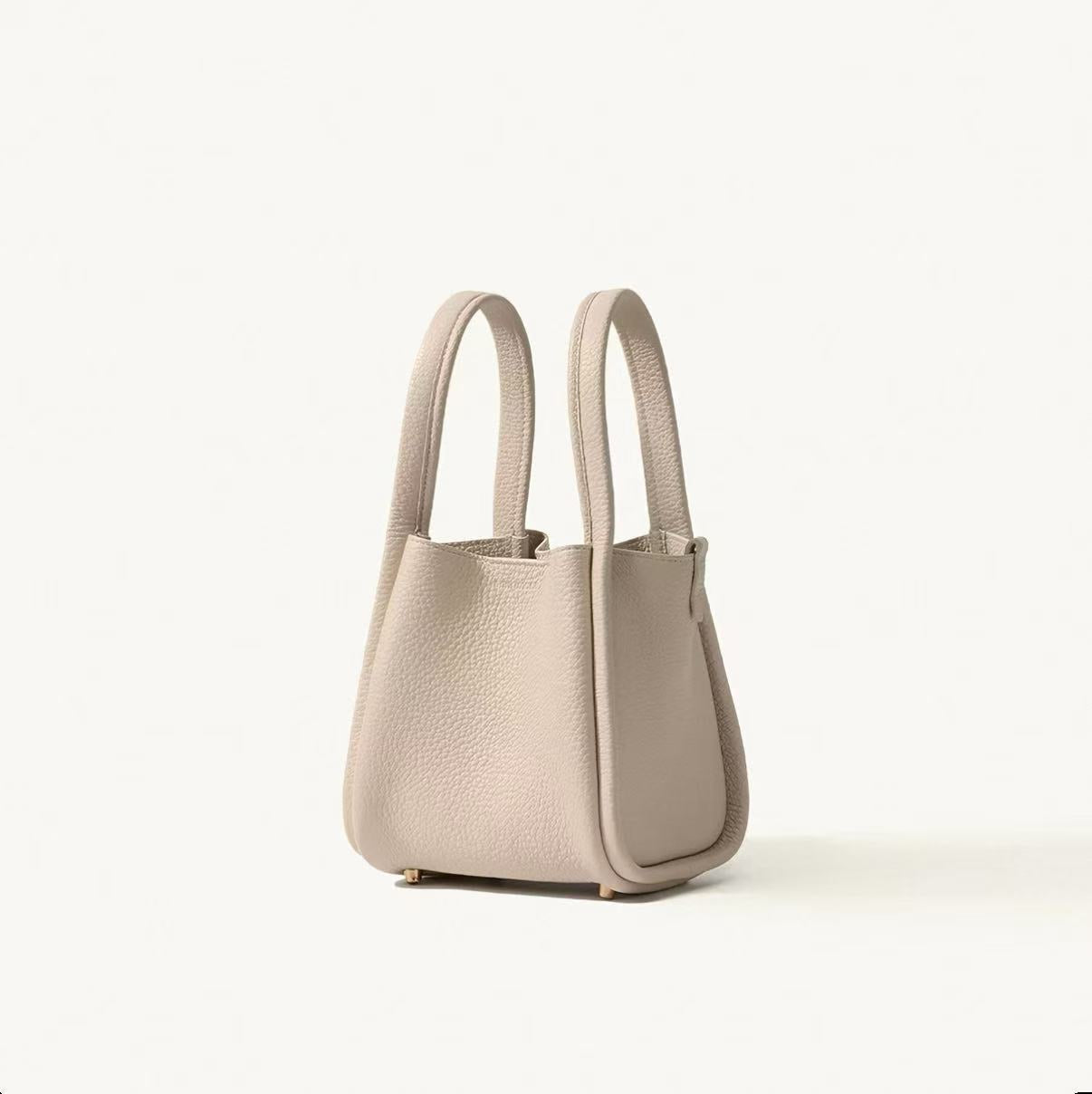 Basket Designer Model First Layer Cowhide Large Capacity High-grade Sensitive Bucket Bag