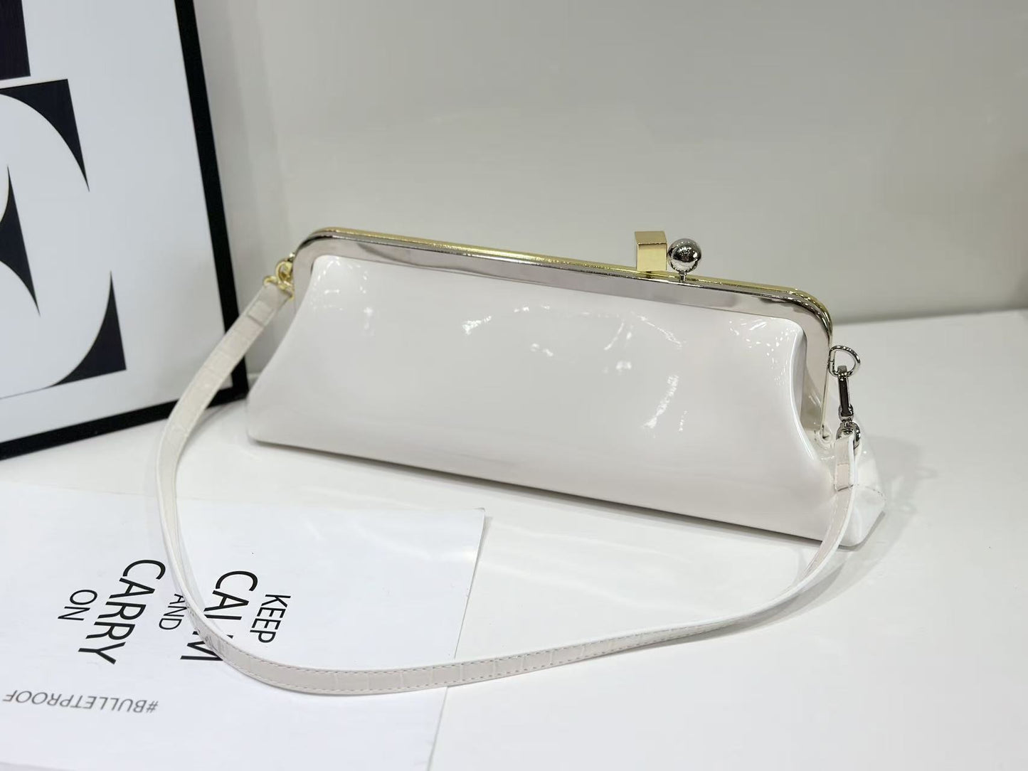 Women's Mirror Baguette Clutch Dress Garment Dinner Women's Shoulder Bag