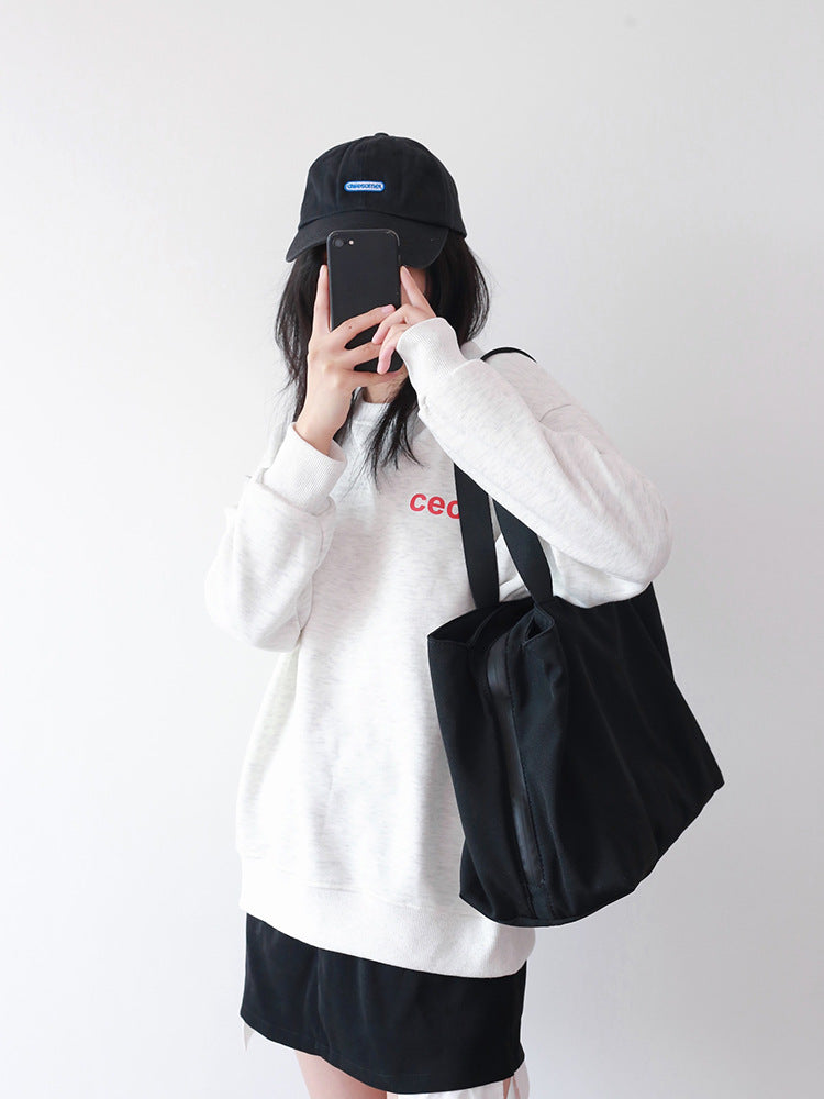 Women's Large Nylon Cloth Commuter Capacity Computer Shoulder Bags