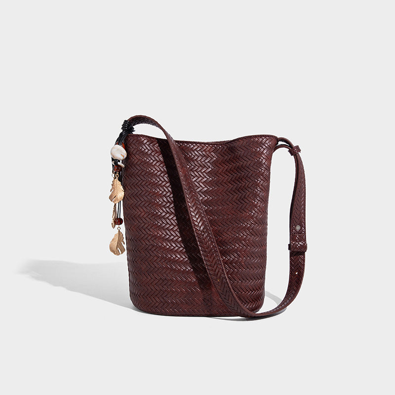 Niche Knitting Retro Affordable Luxury High-grade Bucket Bag
