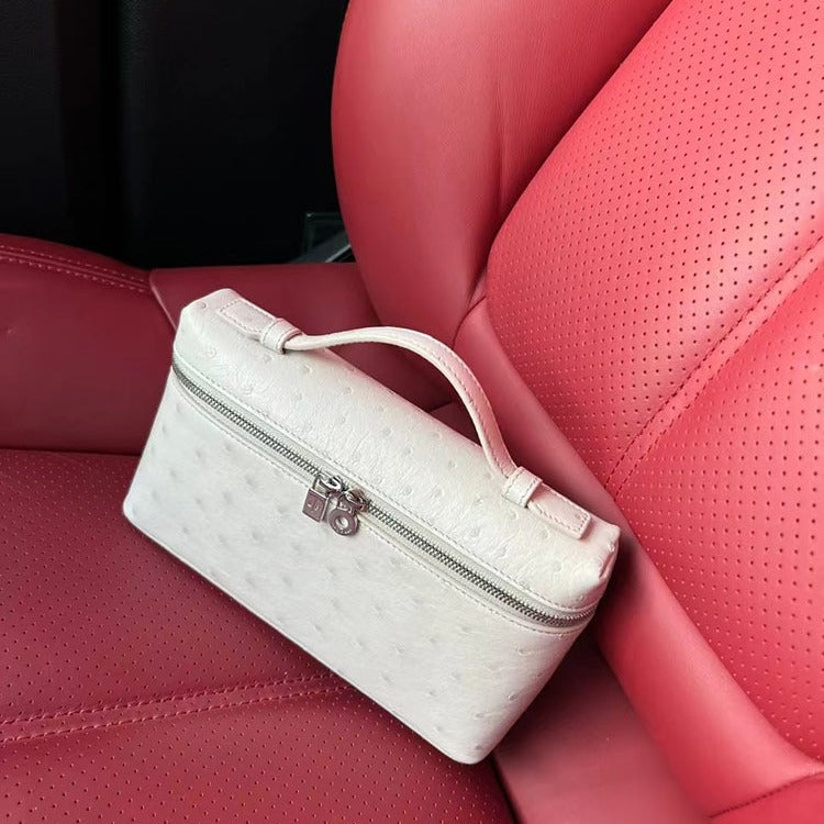 Women's Lunch Box Spring Cowhide Portable For Bags