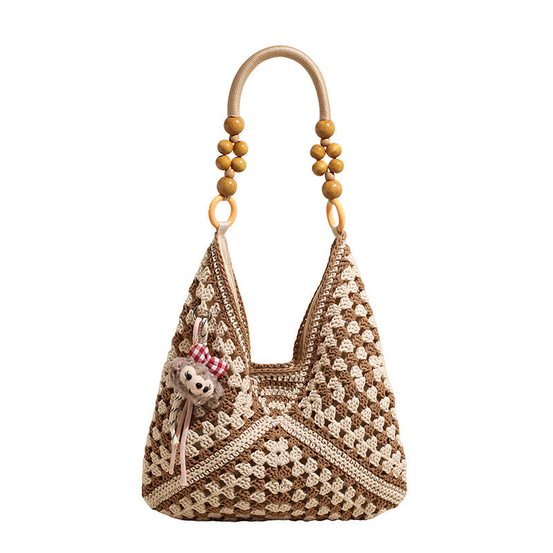 Women's Super Hot Idle Style Woven Straw Large Capacity Bohemian Seaside Bags