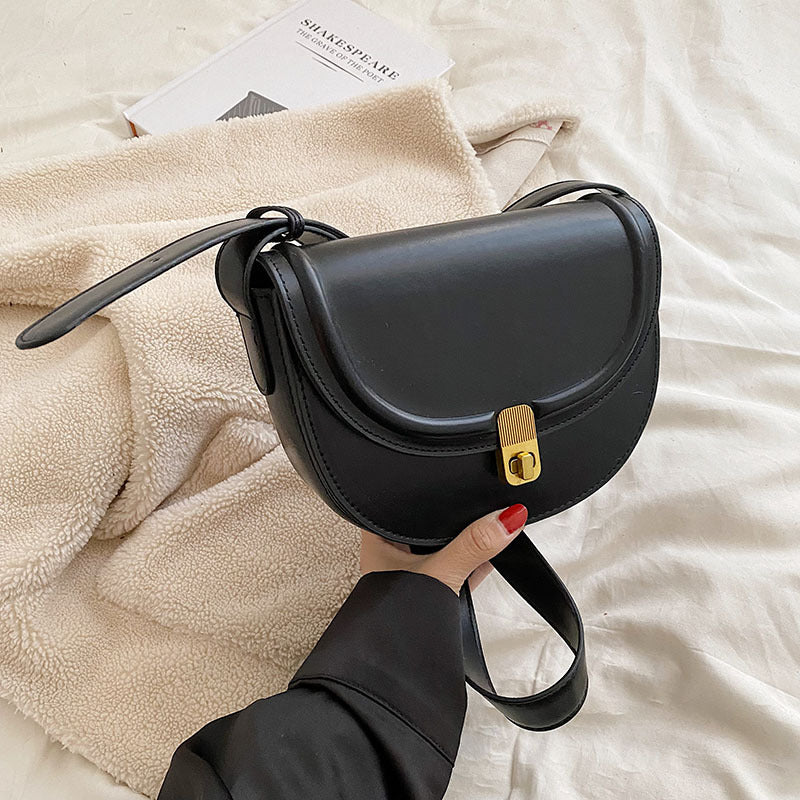 Women's Retro Textured Popular One Saddle Women's Messenger Bag
