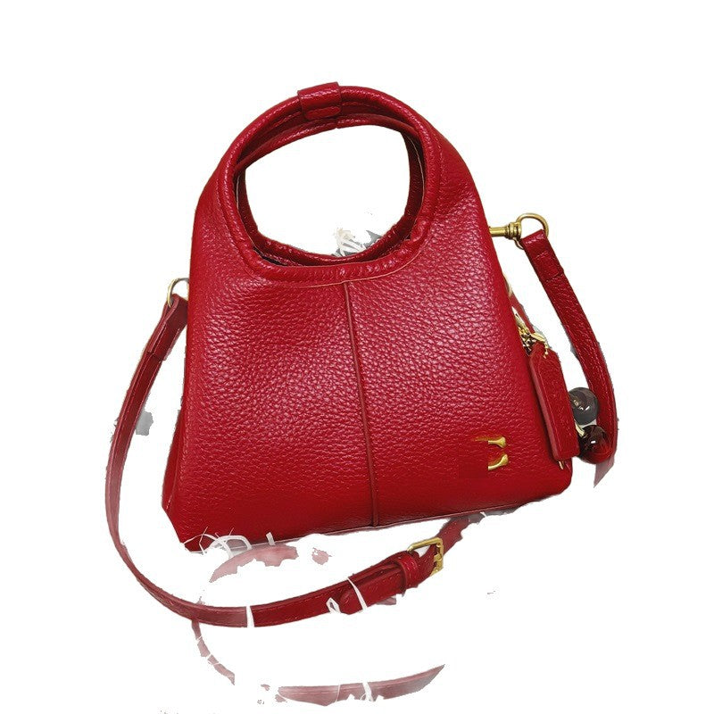 Women's Lychee Pattern Vegetable Basket Fashion Simple Portable Large Women's Messenger Bag