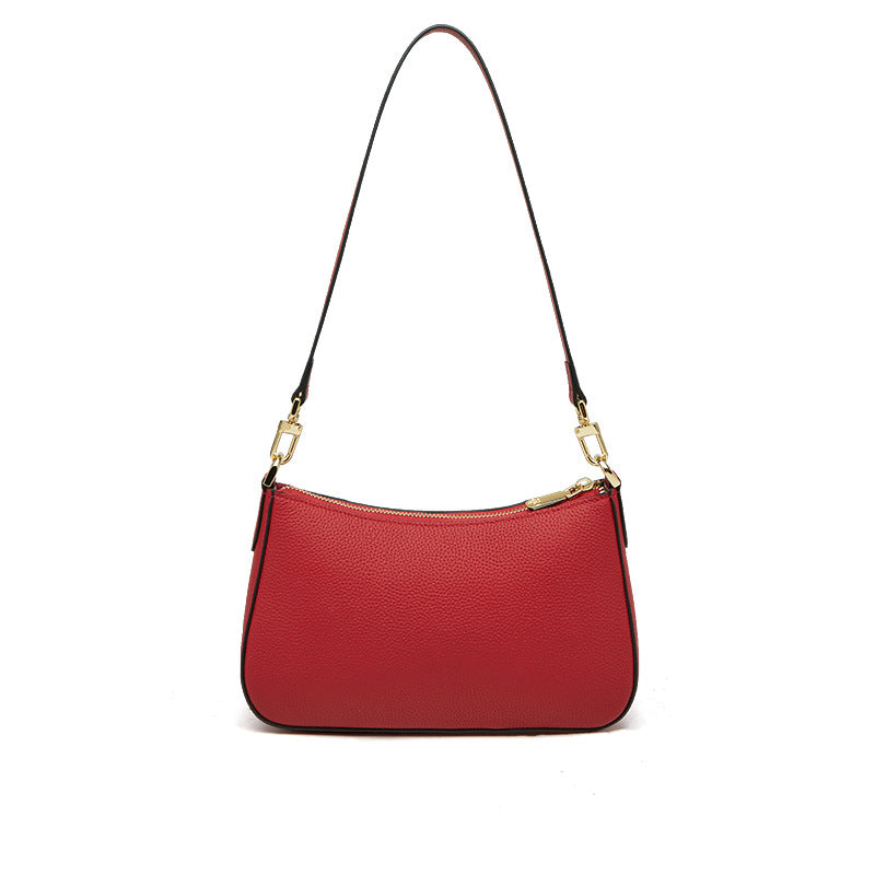 Ly Listed Leather National Style Printed White Collar Shoulder Bags