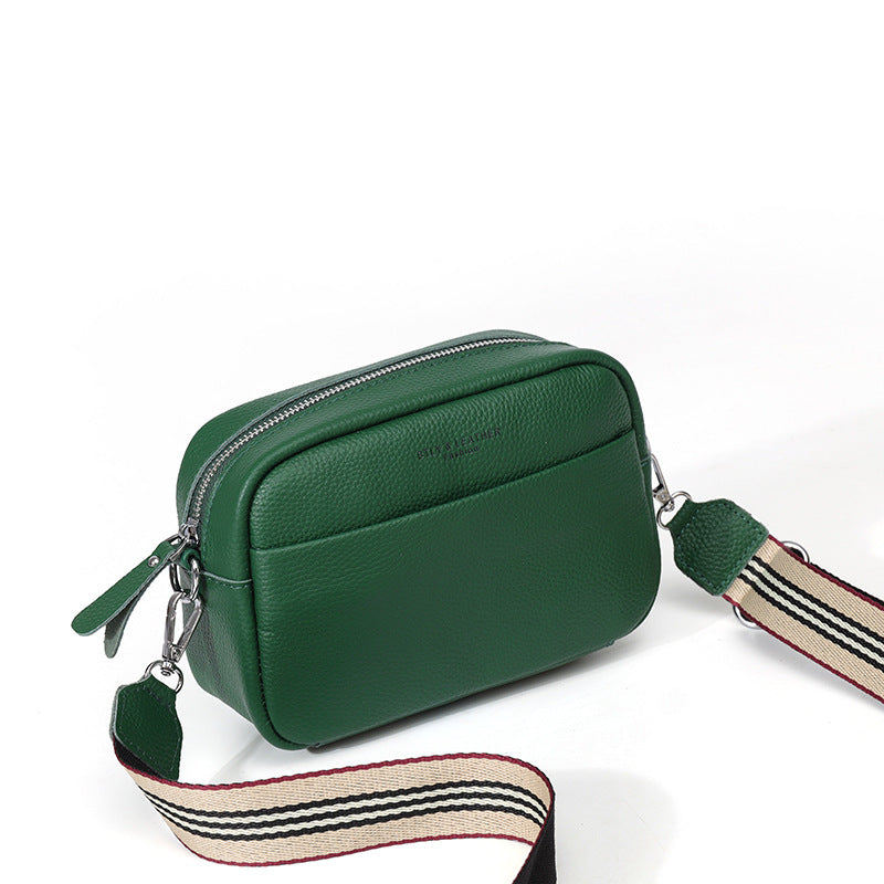 Women's Genuine Leather First Layer Cow Wide Strap Bags