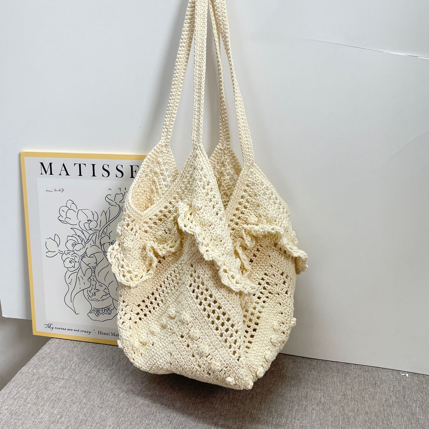 Hollow Straw French Lazy Style One Women's Shoulder Bag