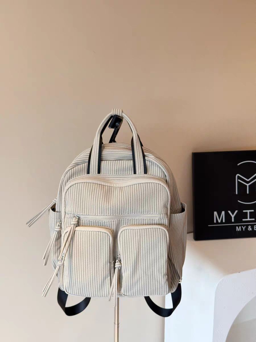 Sandwich Niche Soft Leather Large Capacity Versatile Leisure Backpack
