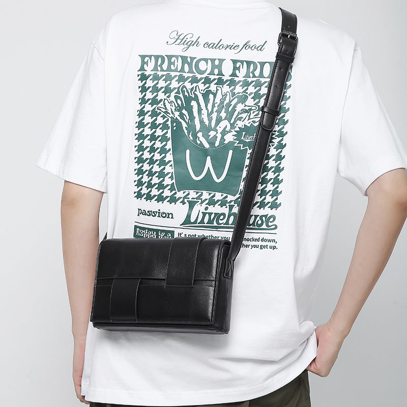 Women's & Men's High-grade Woven Niche Design Mobile Small Square Bags
