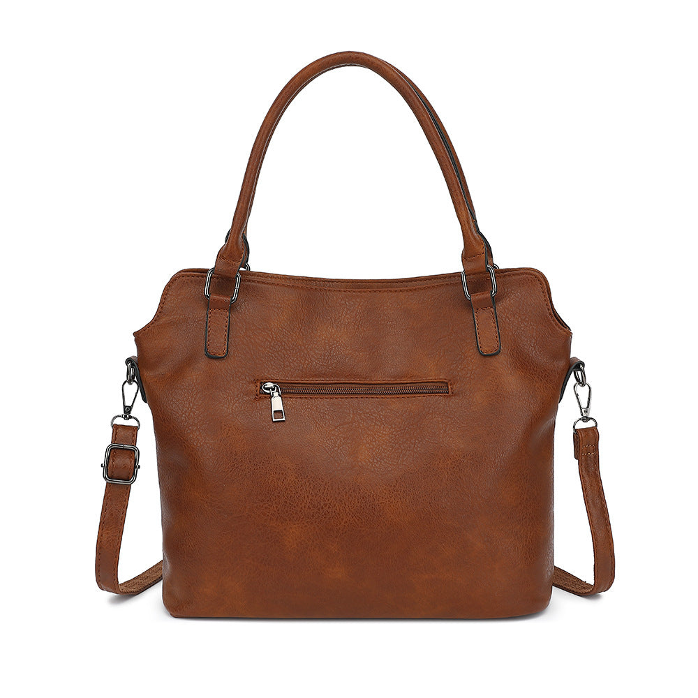 Women's Fashionable Retro Commuter Milk Pattern Son Bags
