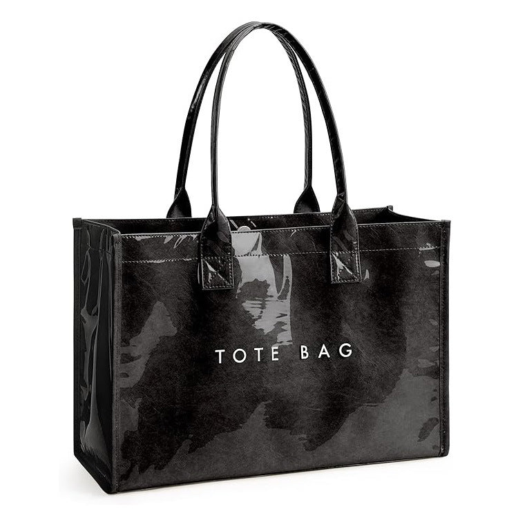 Women's Lettered Versatile Minimalist Transparent Simple Commuter Tote Bag