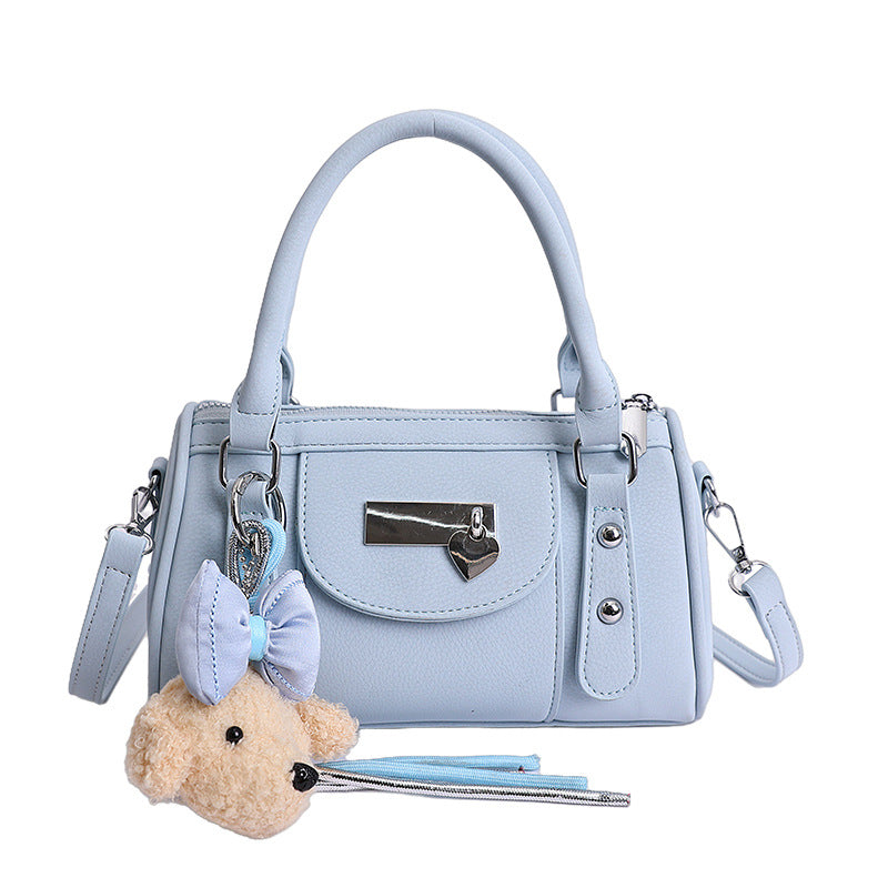 Women's Korean Style Niche Texture Bowling Fashion Solid Women's Shoulder Bag