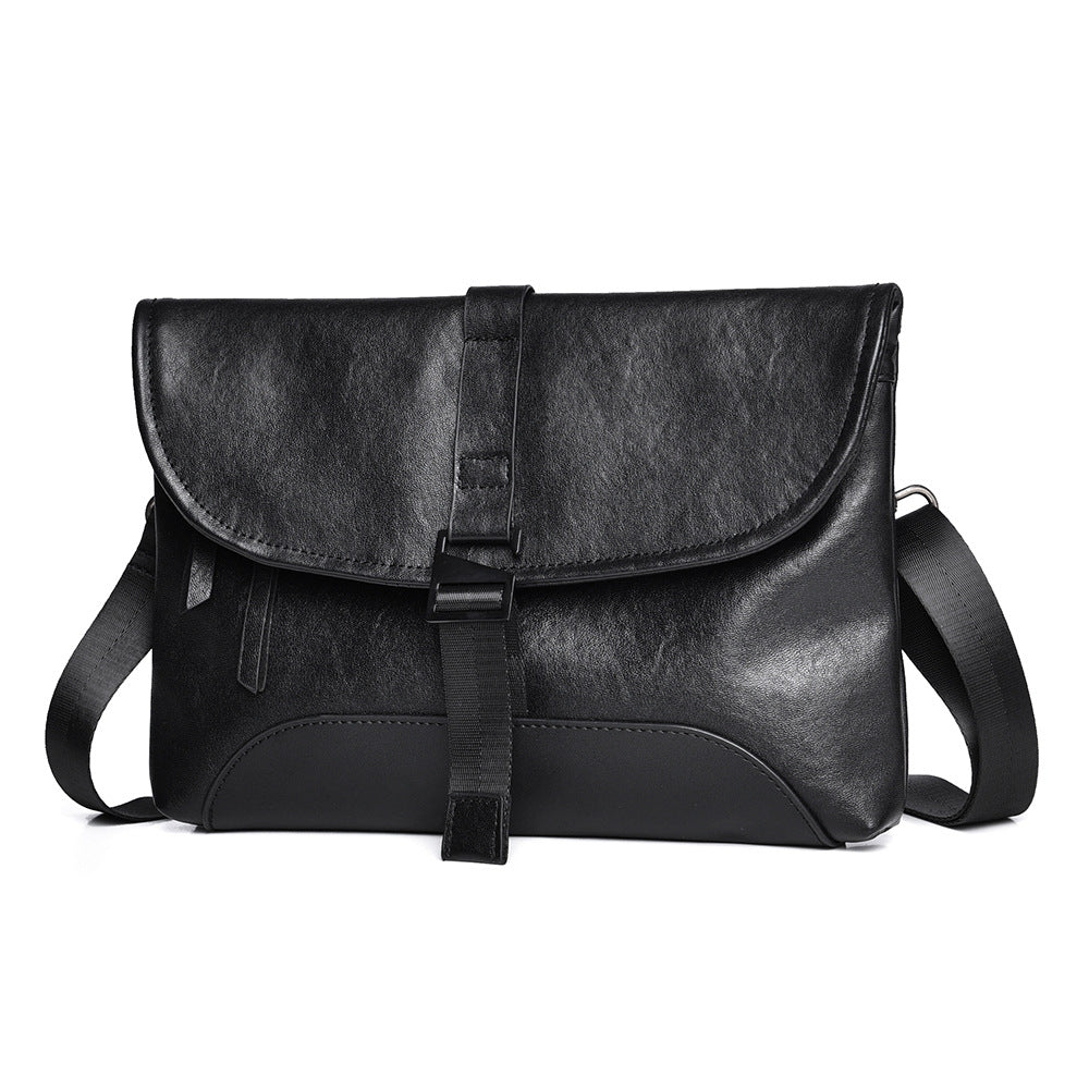 Men's Leather Fashion Trendy Top Layer Vegetable Shoulder Bags