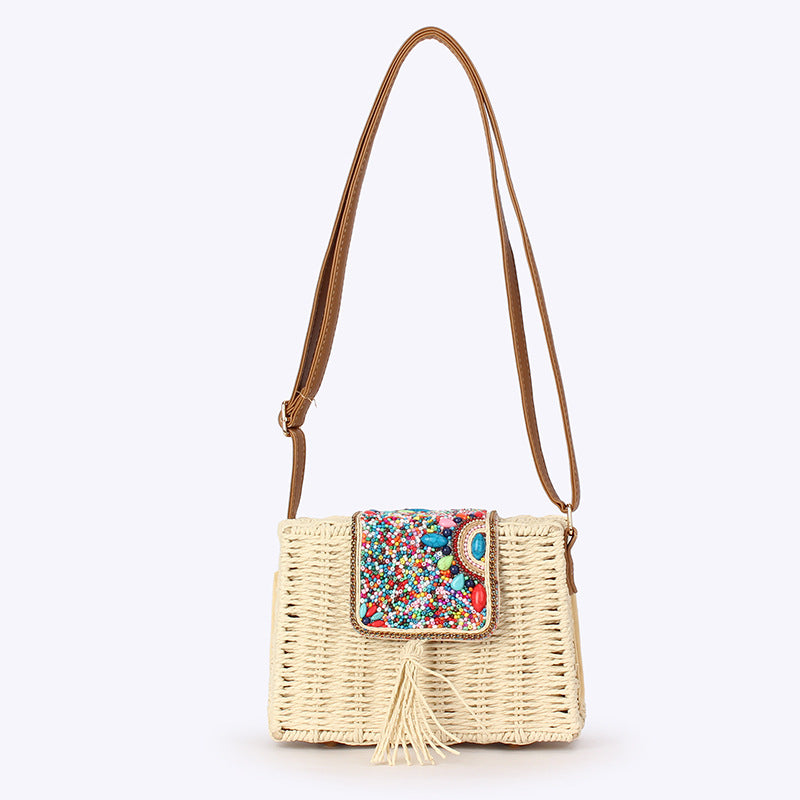Women's Woven Seaside Holiday Minority Simple Design Women's Messenger Bag