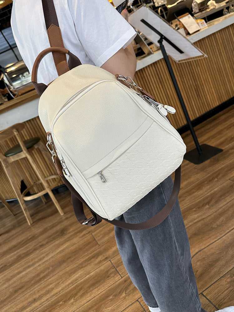 Women's Female College Plaid Advanced Sensitive Fashion Backpacks