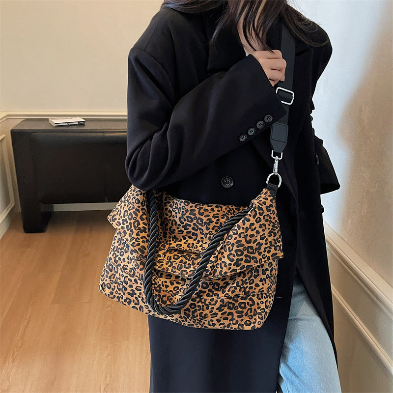 Men's Soft Leather Scottish Fold Female Trendy Tote Bag
