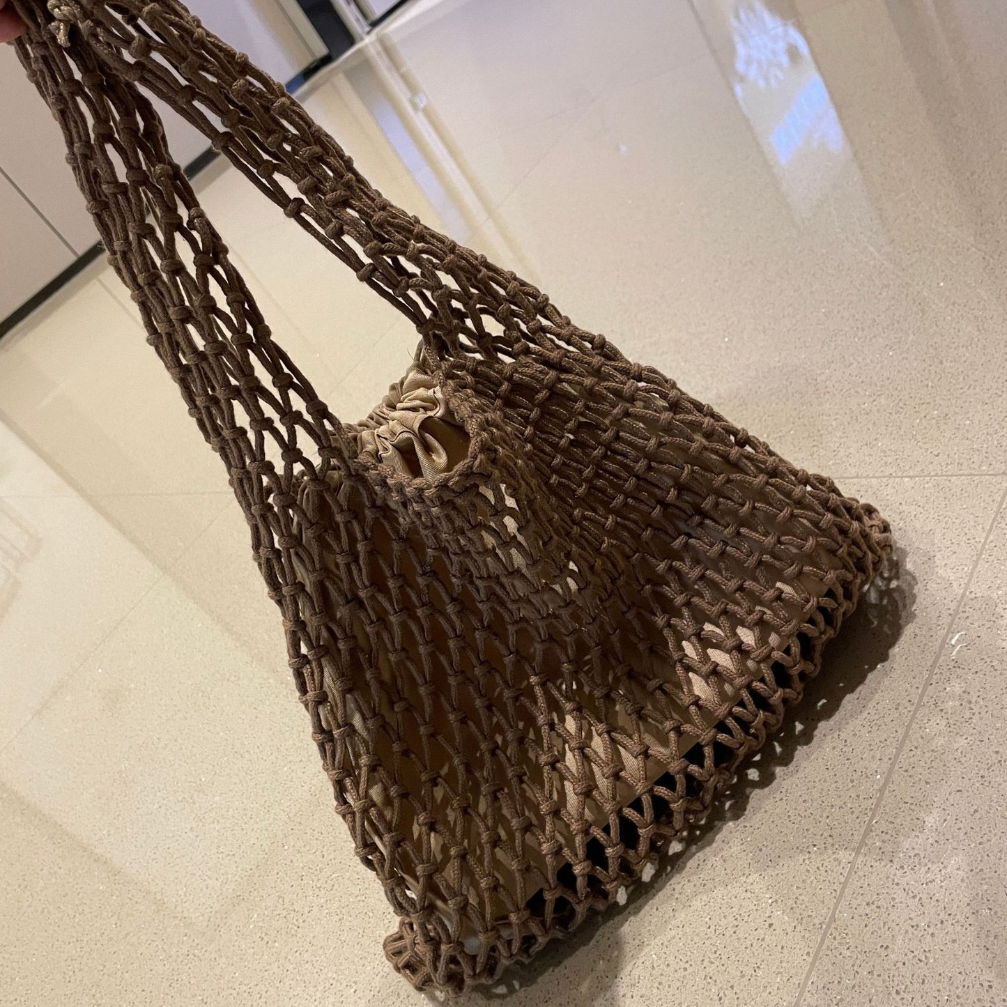 Women's Vacation Beach Large Capacity Cotton Rope Braided Bags