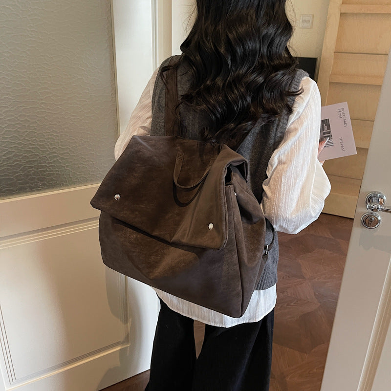 Women's Retro Frosted Mori Fashion Preppy Style Women's Backpack
